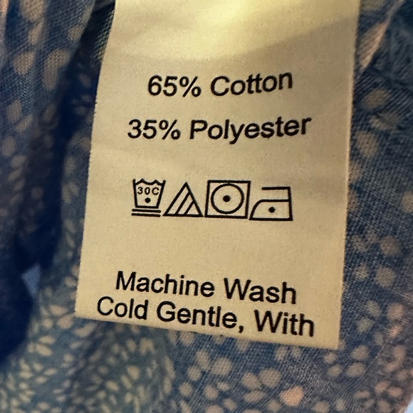 Blue Floral Farm House Maxi Long Sleeve Dress - Picture 6 of 6